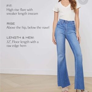 L'AGENCE Sera Sneaker Flare Jeans size 26